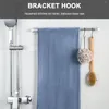 Kitchen Storage Curtain Rod Bracket No Drilling Adhesive Holder Hooks Drill Brackets Hanger Clamp For Home