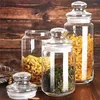 保管ボトルガラスジャーキッチンアクセサリーのための便利なもの透明な密閉容器瓶と蓋付き組織ボックス