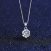 Europeiska mode sexiga kvinnor mosan diamant pendan smycken exquisie s sier box kedja halsband tillbehör valenins dag