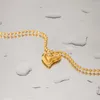 Colares Pingente Uworld Aço Inoxidável Coração Amor Banhado A Ouro Colar Para Mulheres Metal Charme Romântico Elegante Jóias Bijoux Presente