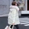 Detachable Short Down Cotton Jacket with Fur Collar for Women Shiny Cotton Coat Foreign Style Winter Coat 240106