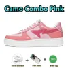 Bapestass SK8 STA MENS Koşu Ayakkabıları Pastel Pembe Patent ABC Camo Combo Yeşil Siyah Beyaz Köpek Süet Tokyo Süet Topuk Bej Erkek Kadın Eğitmenler Spor 36-45