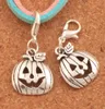 100pcslot Halloween Pumpkins Lobster Claw Clasp Charm Beads 323x159mm Antique silver Jewelry DIY C10987888786