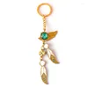 Sleutelhangers Game Originele Heilige Wind Glow Ketting Aeolus Babatos Peacock Tail Eye Sleutelhanger