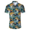 Koszulki męskie butik vintage ananasowy nadruk koszulka letnia top hawajski komfort kardigan strój powieści