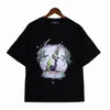 Projektant Amaris Men Tshirt Limited Edition Pary Tees Street Wear Mash Mash Shirt Splash-Ink Letter Print Amirs krótki rękaw Casual Loose Men Tee Crewneck A8