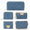 Ladies Fashion Casual Designer Luxury Denim Victorine Zippy Wallet Key Pouch Coin Purse Credit Card Holder TOP Mirror Quality M82958 M82957 M82961 M82959 M82960