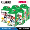 10204080200 시트 Fujifilm Instax Mini 11 12 9 7 90 3 인치 흰색 가장자리 필름 인스턴트 카메라 25 50S PO PAPE 240106