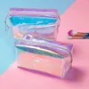Kosmetiska väskor Miyahouse PVC transparenta kvinnor utgör fall Laser Beauty Organizer Pouch Mini Jelly för damer