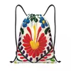 Shopping Bags Mexican Flowers Art Drawstring Backpack Sports Gym Bag For Women Men Textile Training Sackpack
