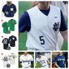 Notre Dame College Baseball Jersey Drayk Bowen Will Findlay Simon Baumgradt Casey Kmet Brady Gumpf Ryan Lynch Heren Dames Jeugd Kinderen Allemaal gestikt