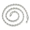 TlSCO simple Collar Necklace Stainless Steel Fried Dough Twists 5mm Folded Neckchain men