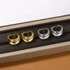Franse Koper Vergulde 18k Gouden Dubbele Ring Oorbellen Vrouwen S925 Zilveren Naald Ontwerp All-Match Lichte Luxe Charm Sieraden trend