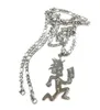 Kedjor 1st ICP Silver Stor etsad Hatchet Man Charm Juggalojuggalette Halsband Pendant Rostfritt stål smycken n Kedja 4mm 8091108