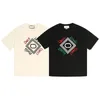 24SS designer Mens t-shirts summer T shirt luxury letter geometry letter embroidery color black apricot tshirts simple clothing Casual loose tee top usa size