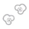 Kurshuni Nuvola Collana con ciondolo di perle Clip per orecchio Set di orecchini trafitti per le donne Marchio di lusso AAAAA Gioielli con zirconi Moda coreana 240106