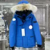 Piumino invernale di design Uomo Donna Tendenza moda Pelliccia Parka Amanti Calore addensato Piuma Cappotto esterno caldo impermeabile Nero Blu