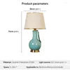 Table Lamps TEMAR Modern Green Ceramics Lamp LED Creative Simple Bedside Desk Light Fashion Decor For Home Living Room Bedroom