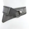 Design Punk-Stil Niete Diagonaler elastischer Bund Personalisierte vielseitige breite Taillengürtel für Damen Bekleidungszubehör 240106