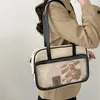 Avondtassen Transparante Tote Bag Dames 2024 Zacht Leer Grote Capaciteit Enkele Schouder Messenger Class Handtas Voor Meisjes