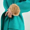 Knee Pads Cufflinks Fur Covers Women's Accessories For Fuzzy Wrist Winter Imitation Raccoon Wool And Cloth Warm Cuffs