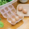 Lagerflaschen 6 Eierbehälter Clear Eggs Protection Box Transparent Korb wiederverwendbares Wagen für Rving Camping -Wanderpicknicks