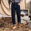 Erkekler Kot Sonbahar ve Kış Düz Gevşek Yıkanmış Düz Renk Sıradan Pantolon İnce Basit Çok Yönlü Modaya