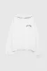23FW Höst och vinter Ny AB Hoodie Women's Flower Grey Retro Loose Top Cotton Plush Hoodie tröja