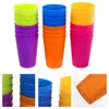 Wine Glasses 24 Pcs Plastic Colorful Cups Cold Water Drinking Bear Household Toddler Colored