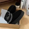 Futra kapci damskie slajdy slajdy klasyczna ultra mini platforma australia buty slip-on les petites zamszowe botki dla Winter Women z botkami z