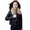 ZXRYXGS Damen-Lederjacke, vielseitiges Temperament, dick, warm, Premium-Jacke, 2024, Winterkleidung, koreanischer Schlankheits-Top-Trend