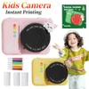 Children Digital Cameras 30 Inch Screen Thermal Po Paper Instant Print With 48MP HD Dual Lens Child Birthday Toys Gift 240106