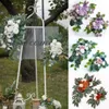 Yan Spring Wedding Welcome Sign Flowers Artificial Floral Swags för Rustic Wedding Backdrop Reception Ceremony Decoration 240106