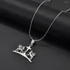 Pendentif Colliers Anniyo Pièce 42 Croix Cerf Argent Couleur La Sainte Bible Religion Bijoux pour Femmes Gilrs