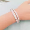 Pulseira de carcas de grife, vendendo a quente vendendo novo kajia bifurcou Bracelete de zircônio micro incrustante Zircão de zircão de ponta de ponta de joalheria feminina 1lks 1lks