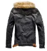 Men's Jackets 2024 Winter Denim Jakcet Fleece Vintage Clothes Oversized Fur Collar Thicken Casual Jacket Coat Men Clothing 6XL