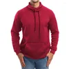 Sudaderas con capucha para hombre 2024 Primavera y otoño Moda Casual Sólido Ajuste Cuello alto Suéter deportivo