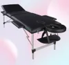 Portable Massage Bed SPA Facial Beauty Furniture 3 Sections Folding Aluminum Tube Bodybuilding Table Kit by sea GWE102084362415