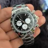 Le mens titta på lyx dhgate 40mm automatisk mekanisk safirdesigner titta 904l rostfritt stål panda urtavla montre de luxe klockor armbandsur u1 daytonas