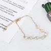 Fashion Crystal 14k Guld Anklets för kvinnor Boho Anklet Rem armband på benmotarmbanden Bohemiska smycken dagligen