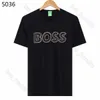 Designer Mens T-shirt Hugo 2024 Bosss T-shirts Polo Bijoux de luxe Lettre Casual manches courtes Hommes Mode Lâche Col rond Demi manches Hommes Tees Homme Chemise 2 CAKV