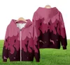 Men039s Hoodies Sweatshirts 2022 Aphmau Merch Hoodie Zipper Flame Purple and Red 3D Print Cool Zipper Coat Women and Men Street5456219