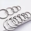 Keychains 10PCS Stainless Steel Key Rings Round Flat Line Split Keyring For Jewelry Making Keychain DIY