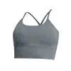 Al ll Solid Color Women Yoga Bra Slim Fit Sports Bra Fitness Vest Sexiga underkläder med avtagbara bröstkuddar mjuka brassiere svett wicking andningsbara underkläderbh