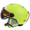 Lua capacete de esqui óculos integralmente moldados pceps alta qualidade esqui esportes ao ar livre snowboard skate capacetes 240106
