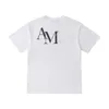 Amerikanische Modemarke Ami Dreidimensionaler Blockbrief Druck High Street Casual Sommer Lose Männer und Frauen Kurzarm T-Shirt Tide