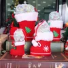 Juldekorationer presenterar korgen godispåsar gåva bärbar Santa Apple väska bröllop tote