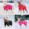 Varma vinterhundkläder med sele tjocka bomullshundar beläggar down jacka husdjurskläddräkt för små medelstora hundar chihuahua 240106