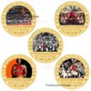 Commemorative medals basketball stars commemorative coins metal crafts gold-plated badges