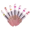 6er-Pack Kristallblumen-Gelee-Lippenstift mit Blumen-Lippenbalsam, Lippenfeuchtigkeitscreme, magische Temperatur, Farbwechsel, organischer Lipgloss